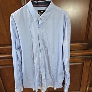 Buttercloth Men's Blue Casual Button Down Shirt